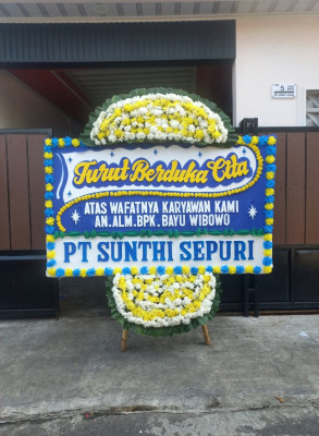 Papan Bunga Duka di Tondano Barat